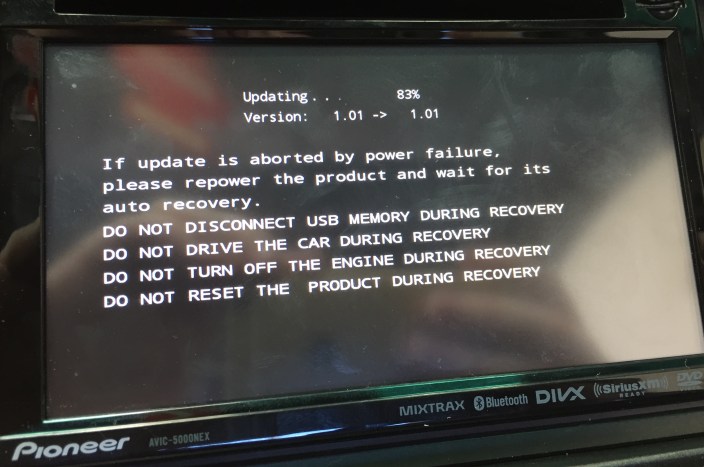 Updating the firmware to get CarPlay. Not a very Apple UI. 