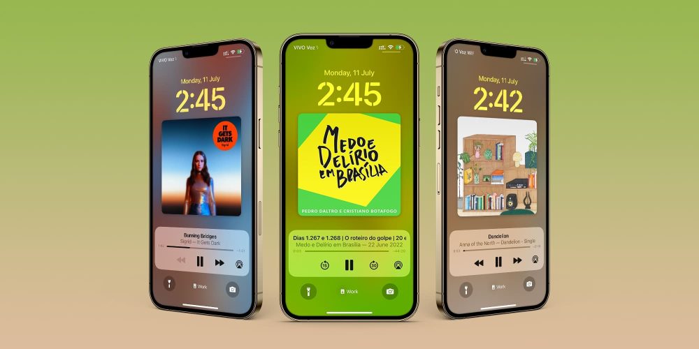 iOS 16 beta music lockscreen