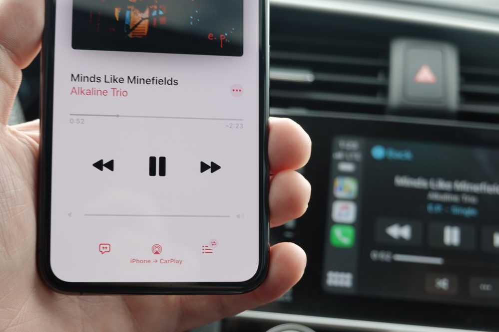 Wireless CarPlay in use