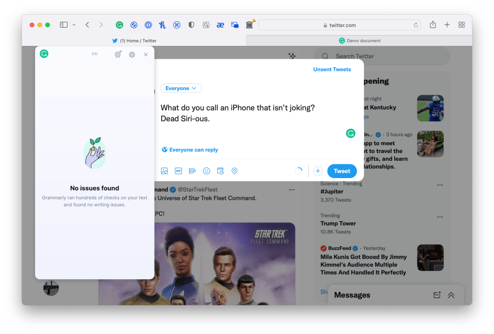 Grammarly Safari Extension on Mac iPhone and iPad 2023